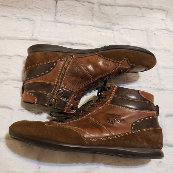 LA MARTINA POLO CUP LEATHER lace/zip-up boot size 43 - Picture 5 of 11